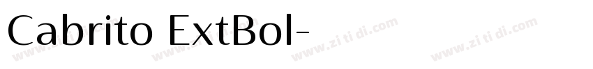 Cabrito ExtBol字体转换 Cabrito ExtBol字体转换